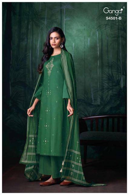 Ganga kruzie 4501 Unstitched dress materials in Ahmedabad